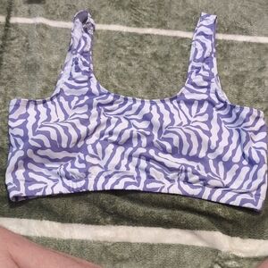 Essentials Purple and White Top